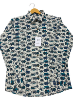 Load image into Gallery viewer, Handblock Cotton Shirt – Elephant Motif Design
