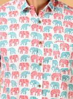 Load image into Gallery viewer, Royal Elephant Sanganeri Shirt