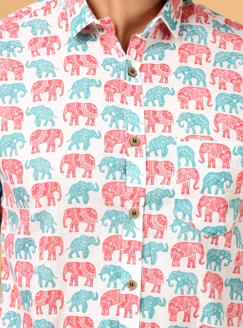Royal Elephant Sanganeri Shirt