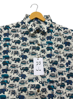 Load image into Gallery viewer, Handblock Cotton Shirt – Elephant Motif Design
