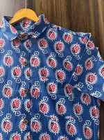Load image into Gallery viewer, Jaipur Print Blue Cotton Shirt – Paisley Design
