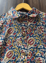 Load image into Gallery viewer, Floral Hand Block Printed Cotton Shirt – Jaipuri Ethnic Wear
