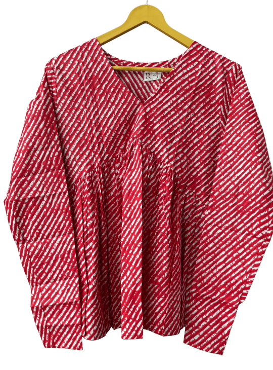 Gulaabi Leher Peplum