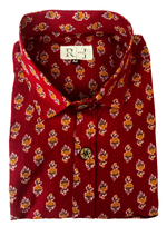 Load image into Gallery viewer, Jaipur Red Floral Printed Shirt for Men
