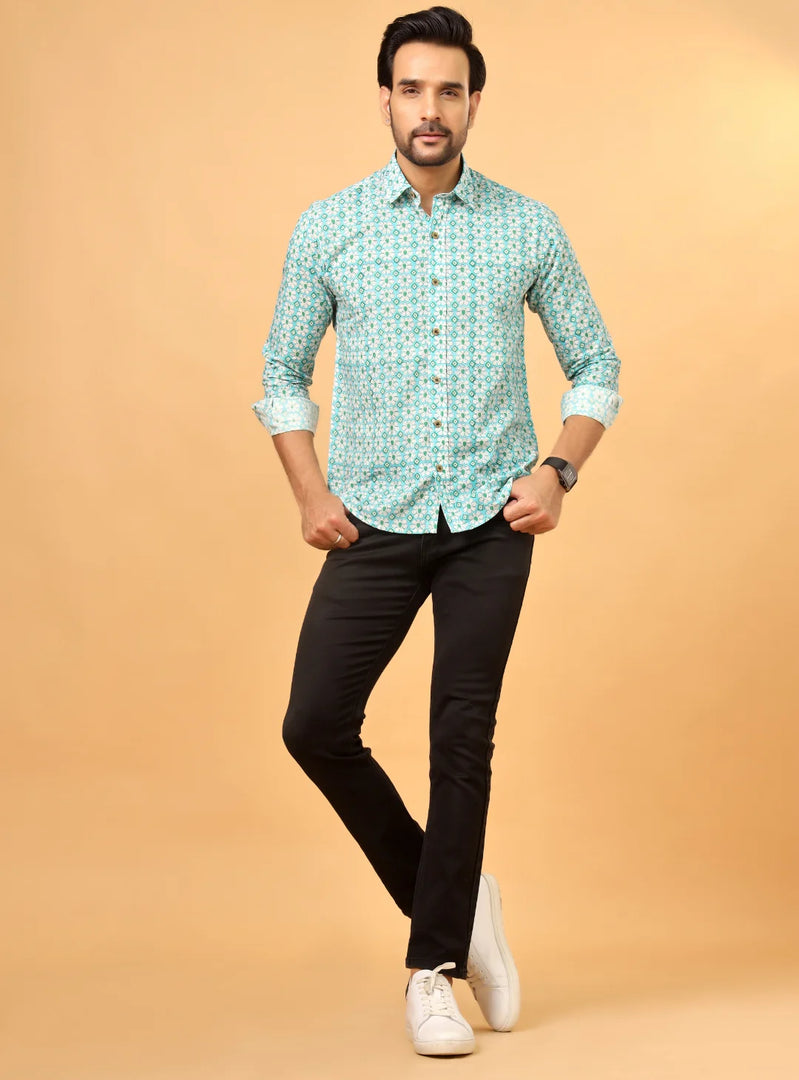 Jaipuri Handblock Print Cotton Shirt