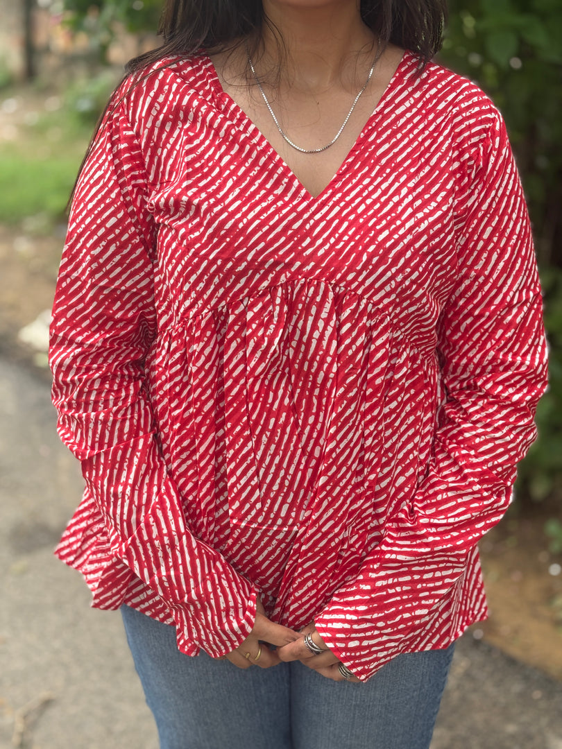 RED Leher Peplum