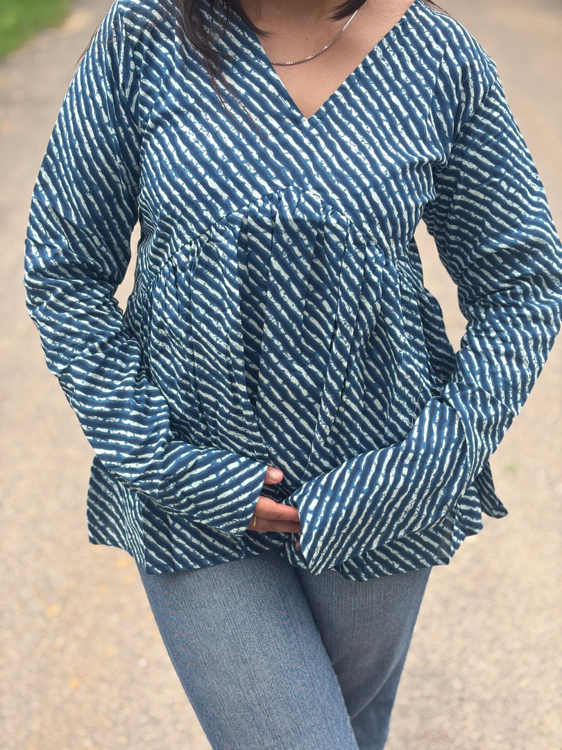 Indigo Breeze Peplum