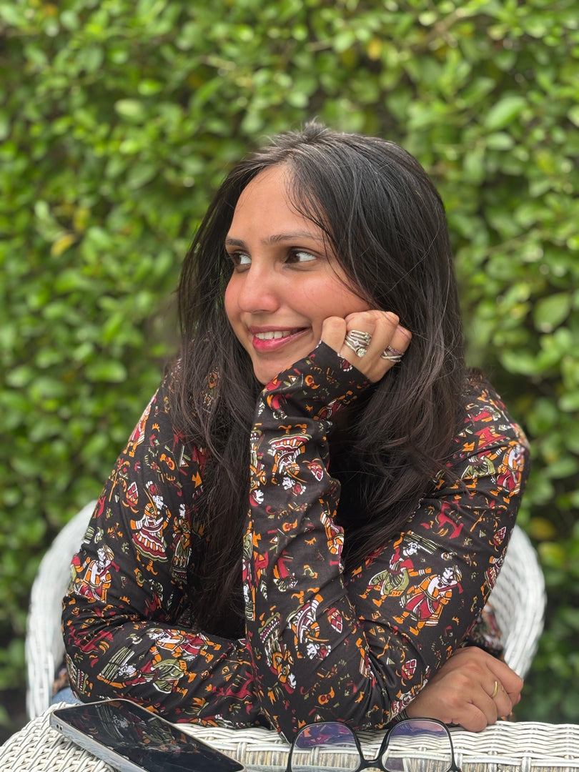 Heritage Mela Peplum– Blockprint Celebration