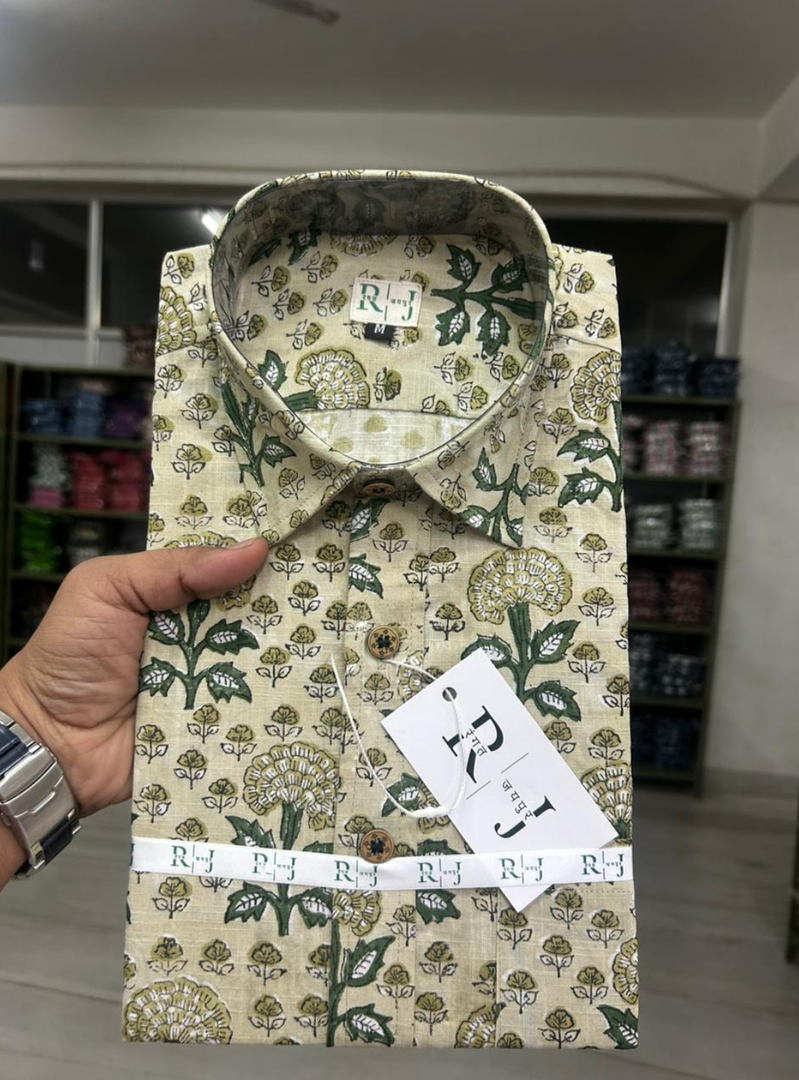 Gulbahar Sanganeri Floral Printed Cotton Shirt