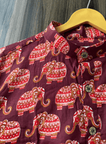 Load image into Gallery viewer, Haathi Ki Shahi Sawari - Sanganeri Print
