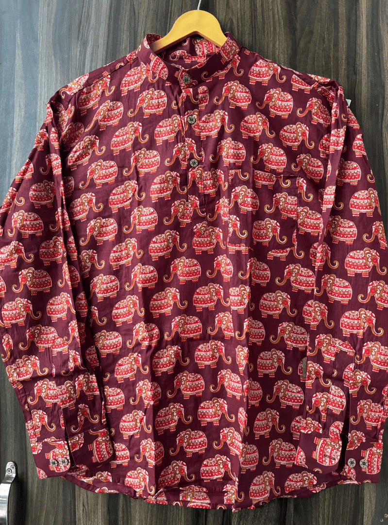 Haathi Ki Shahi Sawari - Sanganeri Print