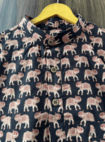 Load image into Gallery viewer, Jaipuri Haathi Print Short Kurta - Block Print
