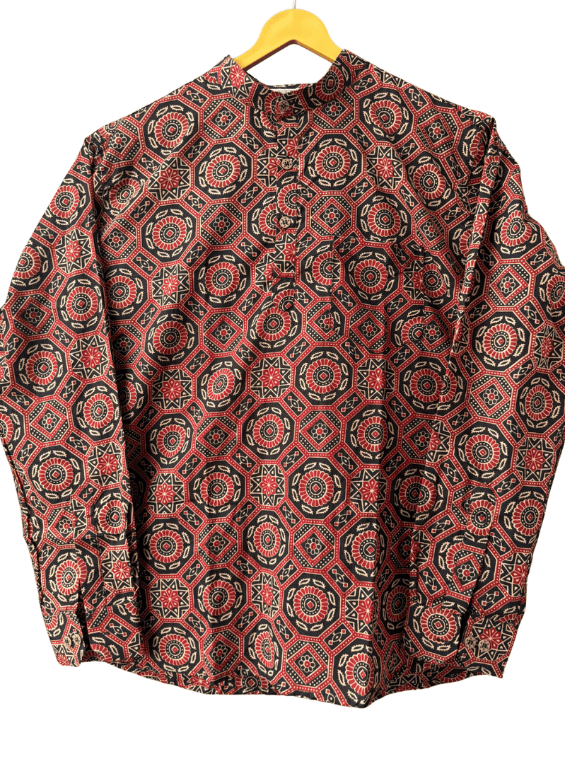 Rajwara Pattern Short Kurta- Block Print