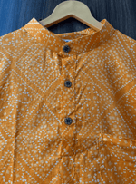 Load image into Gallery viewer, Traditional Bandhani Motif Short Kurta – Yellow
