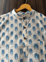 Load image into Gallery viewer, Mor ka Naach - Block Print Short Kurta
