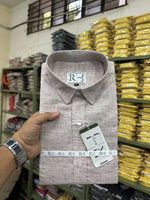 Load image into Gallery viewer, Cotton Linen Blend Dusty Mauve Shirt For Men