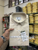 Load image into Gallery viewer, Cotton Linen Blend Cream Beige Shirt For Men