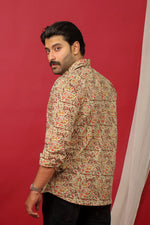 Load image into Gallery viewer, Men’s Maroon Paisley Print Designer Cotton Shirt – Premium Ethnic Casual Wear