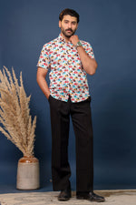 Load image into Gallery viewer, Men’s Multicolor Elephant Print Cotton Shirt