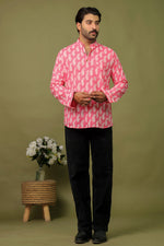 Load image into Gallery viewer, Sanganeri Print Short Kurta - Gulabi Patti