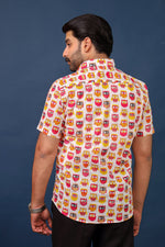 Load image into Gallery viewer, Men’s Pink Owl Print Cotton Shirt