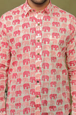 Load image into Gallery viewer, Men’s Cotton Shirt Shahi Savari – Sanganeri Print