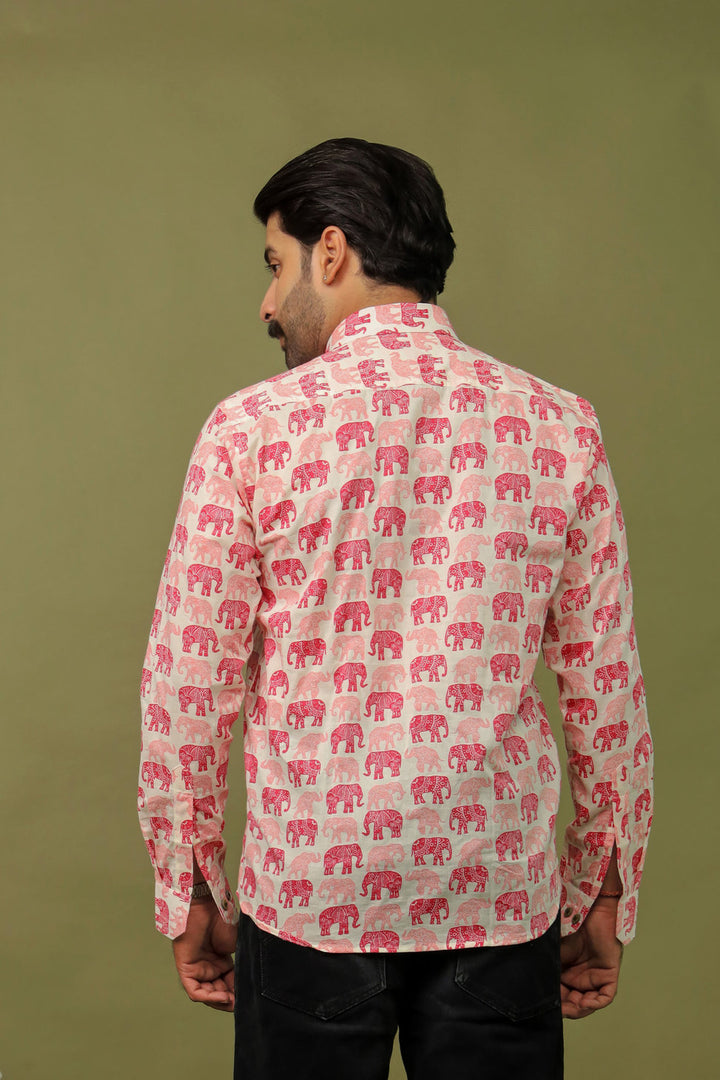 Men’s Cotton Shirt Shahi Savari – Sanganeri Print